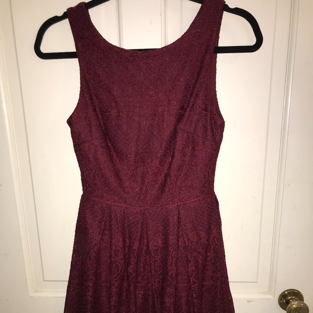 Small Maroon Lace Dress